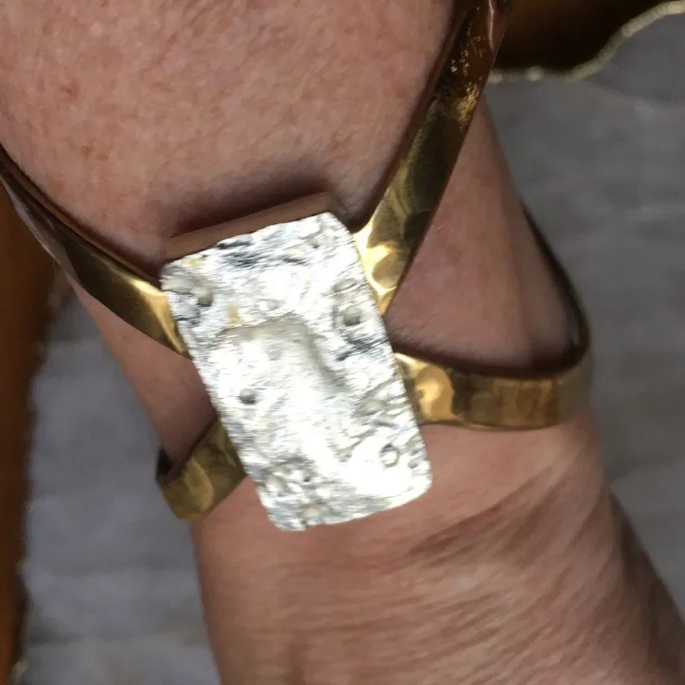 RUSTIC CUFF Golden Silver Cuff!